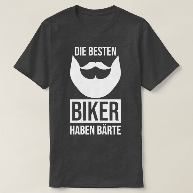 Camiseta Os melhores motoqueiros têm barba 3 (Frente do Design)
