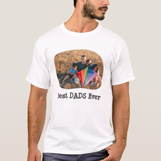 Camiseta Os melhores PAIS já carregaram sua foto horizontal (Frente)