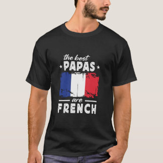 Camiseta Os melhores papas são a bandeira francesa do Dia d