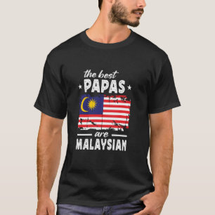 Camiseta Os Melhores Papás são Dia dos Pais Malaio Malásia