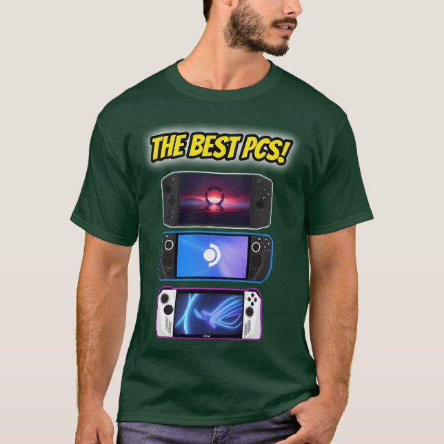 Camiseta Os melhores pcs de jogos menina retrô (Frente)