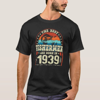 Camiseta Os Melhores Pescadores Nasceram Em 1939 Pescando
