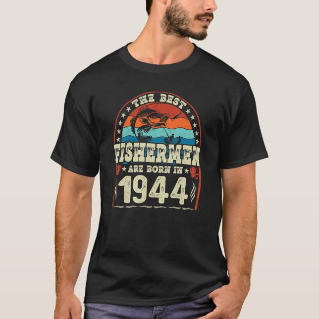 Camiseta Os Melhores Pescadores São Nasceres Em 1944 (Frente)