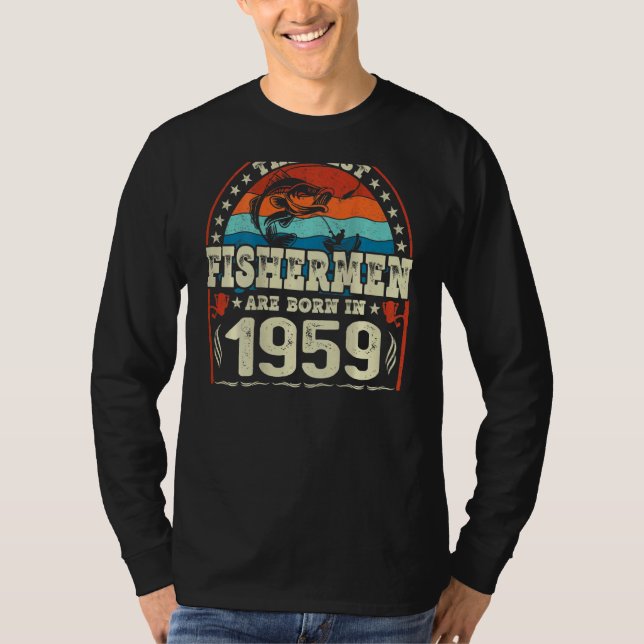 Camiseta Os Melhores Pescadores São Nasceres Em 1959 (Frente)