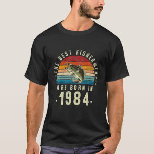 Camiseta Os Melhores Pescadores São Nasceres Em 1984,Vinta