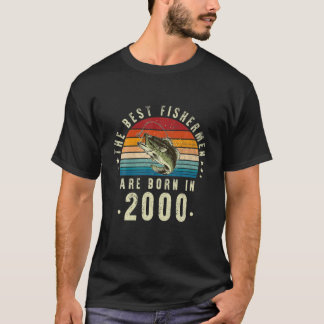 Camiseta Os Melhores Pescadores São Nasceres Em 2000,Vintag