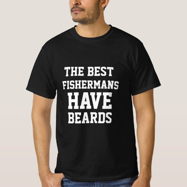 Camiseta Os Melhores Pescadores Têm Barba-T-Shirt (Frente)