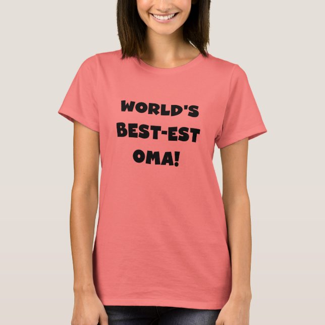 Camiseta Os melhores presentes brancos ou negros de óma do  (Frente)