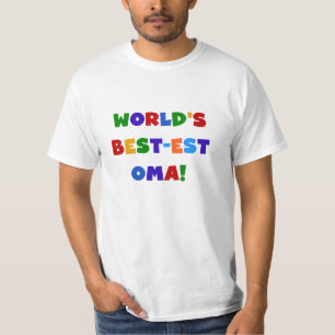 Camiseta Os melhores presentes de cores brilhantes de Oma d