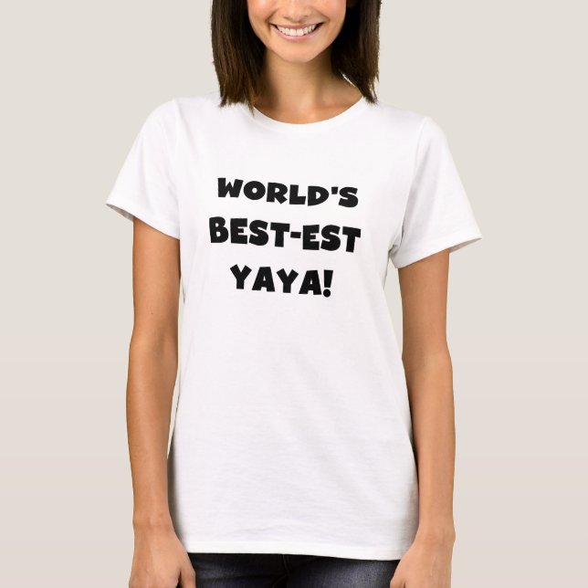 Camiseta Os melhores presentes de Yaya no mundo do texto ne (Frente)