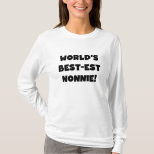 Camiseta Os melhores presentes nonnie do mundo em texto neg
