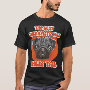 Camiseta Os melhores terapeutas balançam o rabo Citação eng
