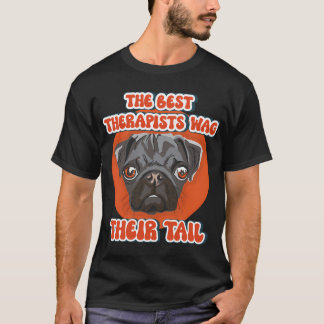 Camiseta Os melhores terapeutas balançam o rabo Citação eng