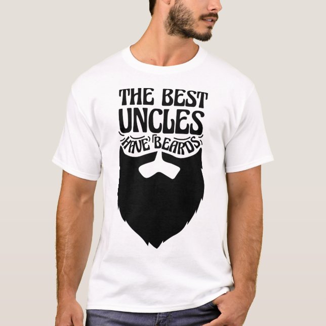 Camiseta Os melhores tios têm barbas, um presente de tio en (Frente)