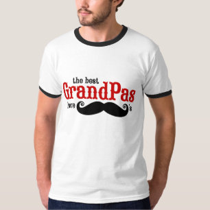 Camiseta Os melhores vovôs têm o t-shirt dos bigodes