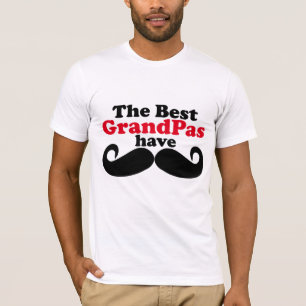 Camiseta Os melhores vovôs têm o t-shirt dos bigodes