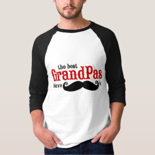 Camiseta Os melhores vovôs têm o t-shirt dos bigodes