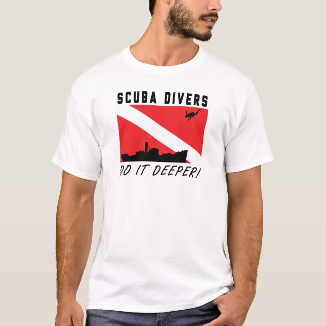 Camiseta Os mergulhadores de MERGULHADOR fazem-no mais (Frente)