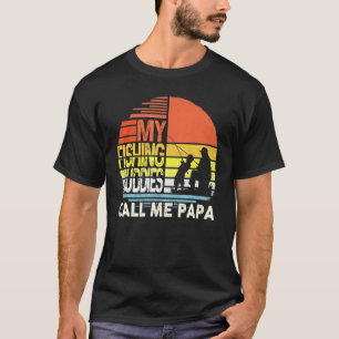 Camiseta Os Meus Amigos De Pesca Chamam-Me Papá Dia de os p