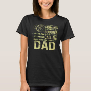 Camiseta Os Meus Amigos De Pesca Chamam-Me Patriótico Pai P