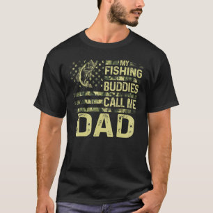 Camiseta Os Meus Amigos De Pesca Chamam-Me Patriótico Pai P
