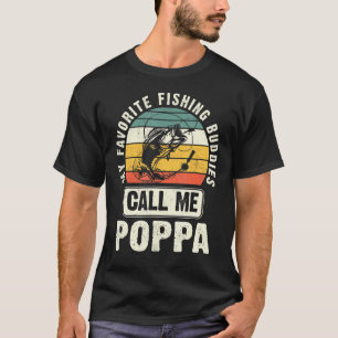 Camiseta Os Meus Amigos De Pesca Favoritos Chamam-Me Poppa 