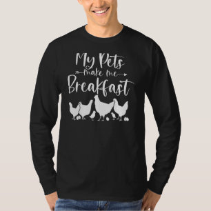 Camiseta Os Meus Animais Fazem-Me Um Café Da Manhã Uma Faze