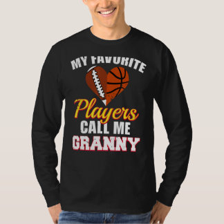 Camiseta Os Meus Jogadores Favoritos Chamam-Me Granny Footb