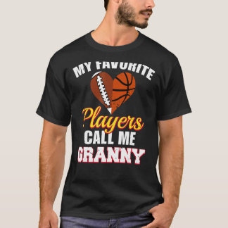 Camiseta Os Meus Jogadores Favoritos Chamam-Me Granny Footb