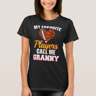 Camiseta Os Meus Jogadores Favoritos Chamam-Me Granny Footb
