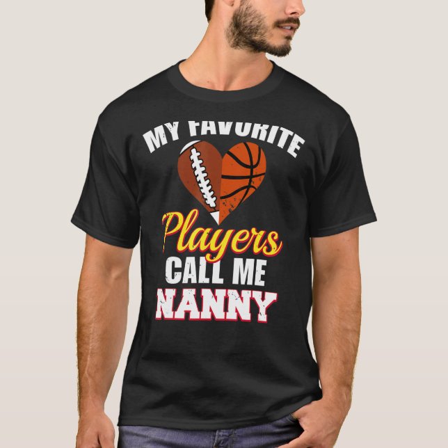Camiseta Os Meus Jogadores Favoritos Chamam-Me Nanny Futebo (Frente)
