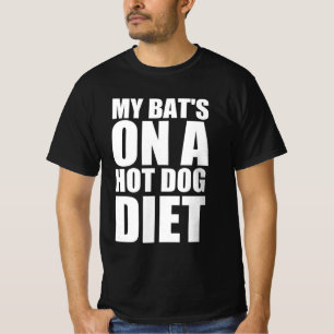 Camiseta Os meus morcegos fazem uma dieta de cachorro quent