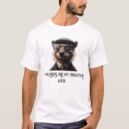 Camiseta Os meus óculos são a minha assinatura.