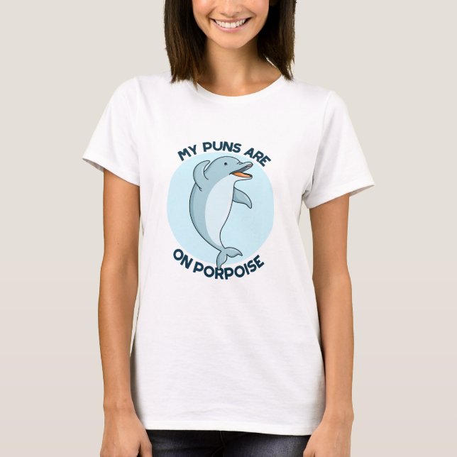 Camiseta Os Meus Peitos Estão No Porpoise Engraçado (Frente)