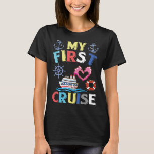 Camiseta Os Meus Primeiros Cruzeiros Mulheres e Meninos Cru