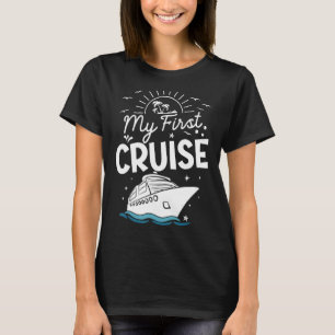 Camiseta Os Meus Primeiros Cruzeiros Mulheres e Meninos Cru