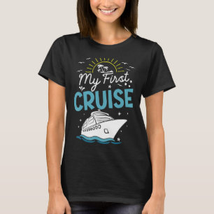 Camiseta Os Meus Primeiros Cruzeiros Mulheres e Meninos Cru