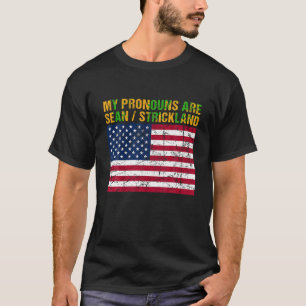 Camiseta Os Meus Pronounes São Sean Strickland Vintage Amer