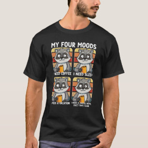 Camiseta Os Meus Quatro Moods Precisam De Um Café De Férias