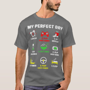 Camiseta Os Meus Videos games De Jogos Do Dia Perfeito Para