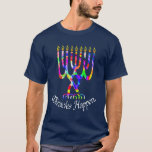 Camiseta Os milagre acontecem<br><div class="desc">Os milagre acontecem camisa de Chanukah do menorah</div>