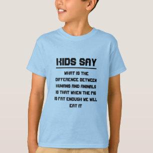 Camiseta Os miúdos dizem: diferença entre seres humanos e