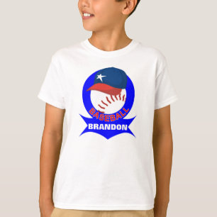 Camiseta Os miúdos personalizaram o t-shirt do basebol