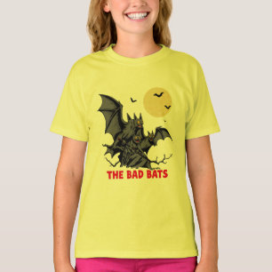 Camiseta os morcegos maus - presente de Dia de as Bruxas en