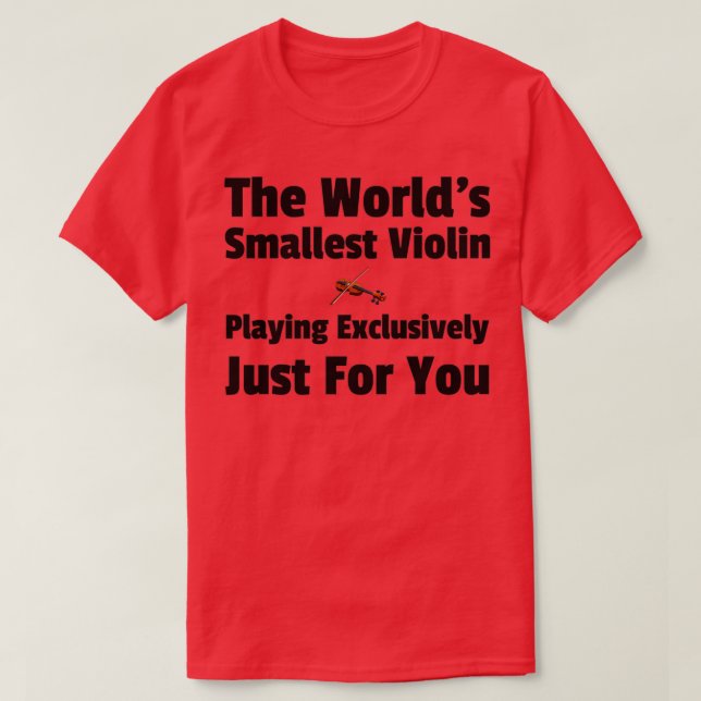 Camiseta Os Mundos Menor Violino Ninguém Se Importa 1 (Frente do Design)