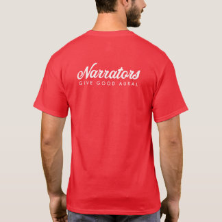 Camiseta Os narradores dão bons homens brancos/vermelhos