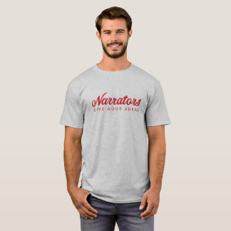 Camiseta Os narradores dão bons homens vermelhos