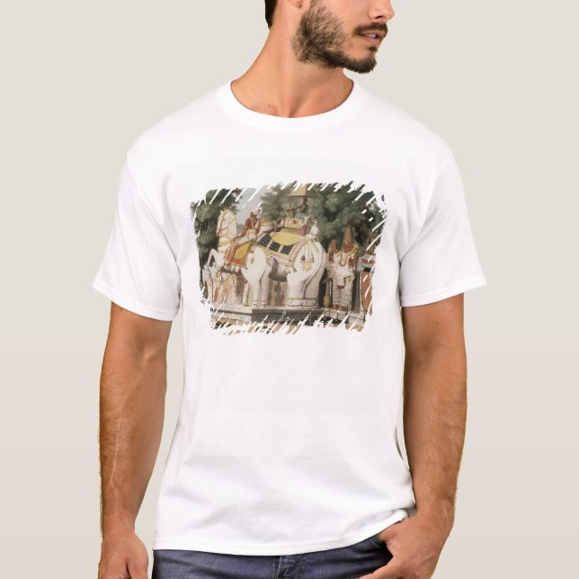 Camiseta Os nativos pagam a homenagem a sua régua, gravada (Frente)