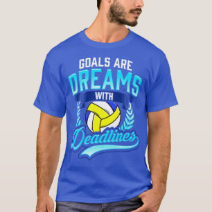 Camiseta Os Objetivos De Voleibol São Sonhos Com Jogador De