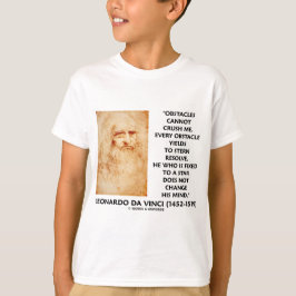 Camiseta Os obstáculos não podem esmagar-me fixado a umas